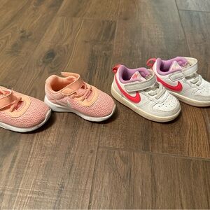Nike Kids Sneakers - Peach and White with Pink and purple Accents